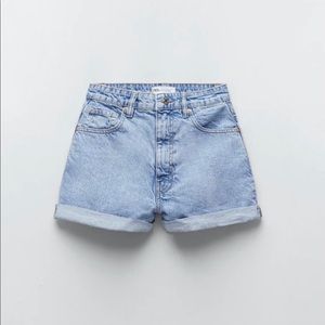 Zara high-waisted mom shorts